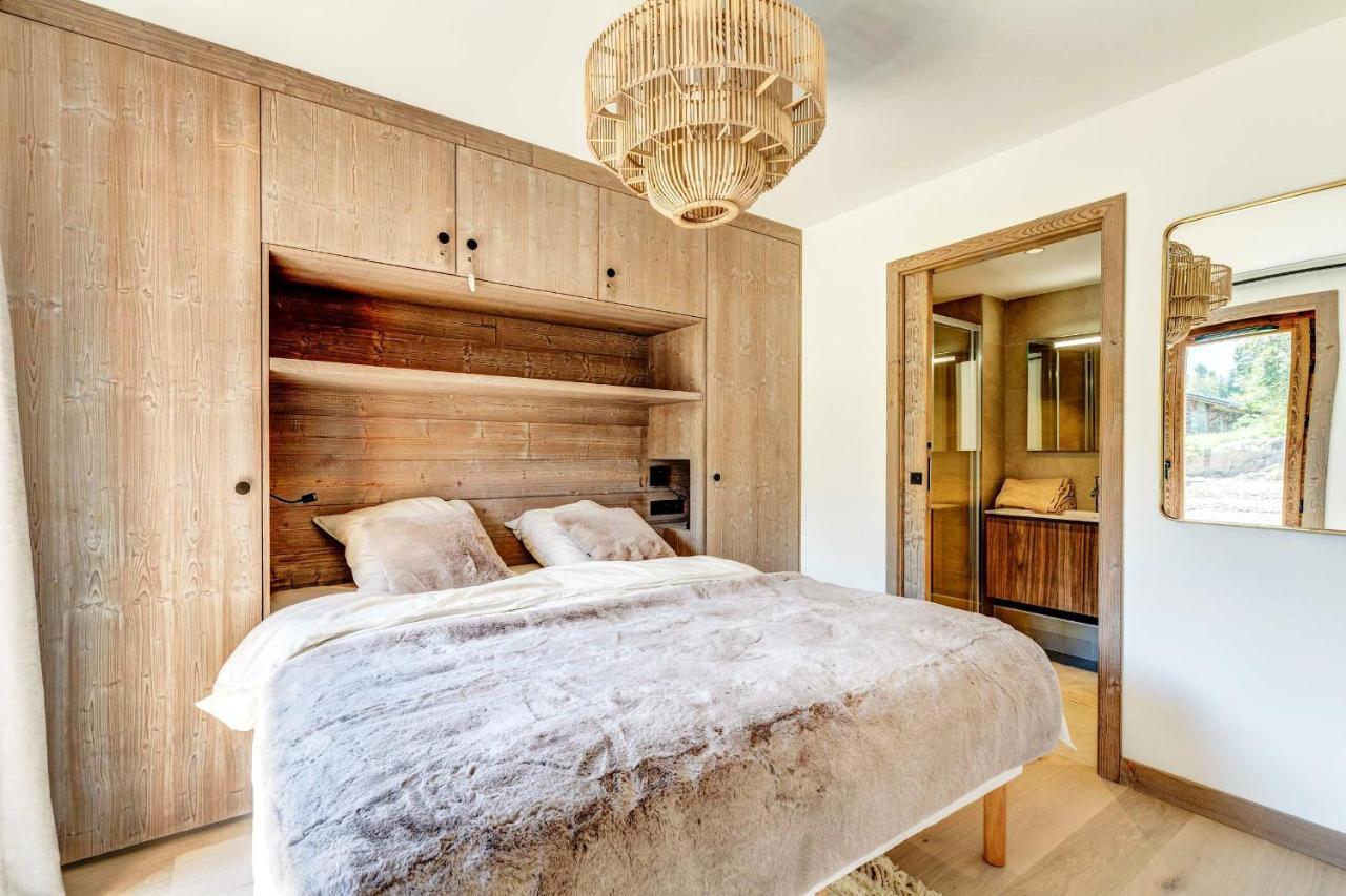 4-Room Apartment With Garden, Gym And Shared Spa Megeve Exterior photo