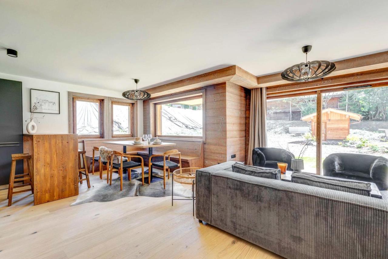 4-Room Apartment With Garden, Gym And Shared Spa Megeve Exterior photo