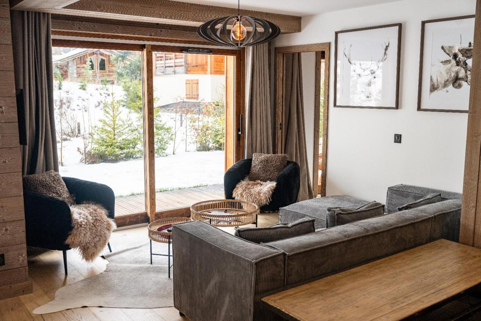 4-Room Apartment With Garden, Gym And Shared Spa Megeve Exterior photo